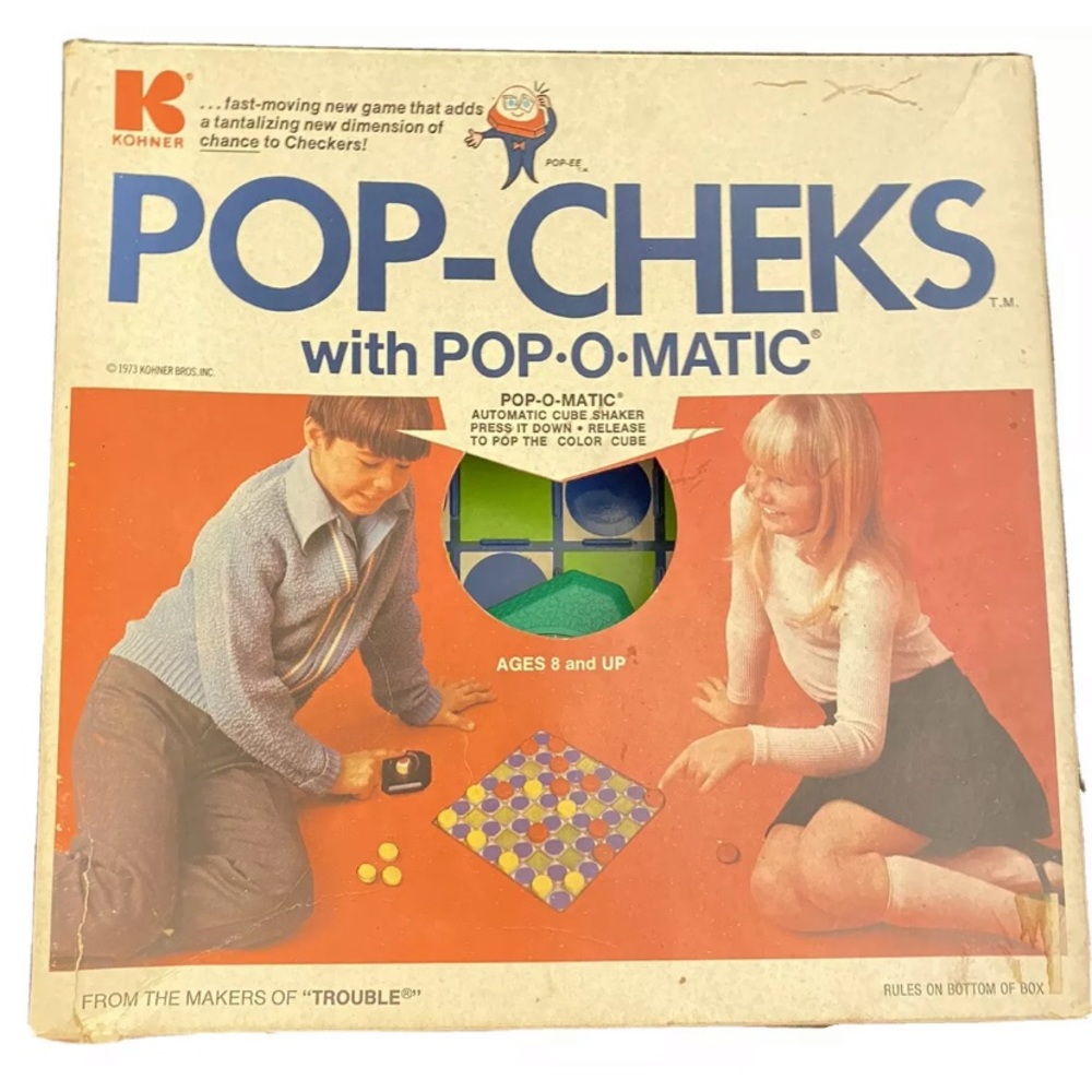 Vintage 1973 Pop-Check Game w/Pop O Matic